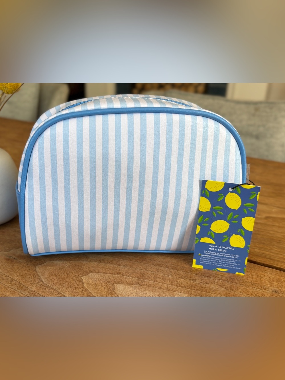 DABNEY LEE Makeup Case Lemon Stripe - Picture 5 of 12